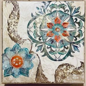 Abstract Floral Painting on Canvas